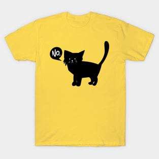 Black Cat Says No T-Shirt